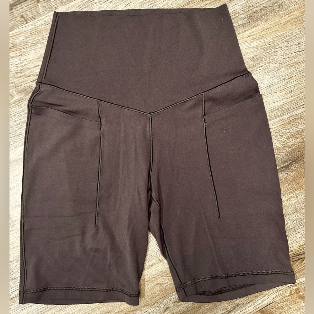 Aerie offline by aerie 7in brown biker shorts with pockets